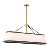 Callahan 6 Light 47.5" Linear Oval Pendant in Luxe Gold