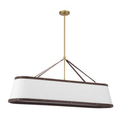 Callahan 6 Light 47.5" Linear Oval Pendant in Luxe Gold
