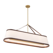 Callahan 6 Light 47.5" Linear Oval Pendant in Luxe Gold