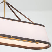 Callahan 6 Light 47.5" Linear Oval Pendant in Luxe Gold