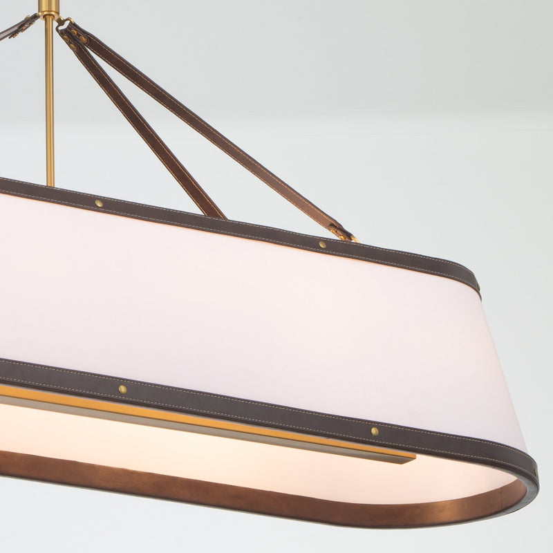 Callahan 6 Light 47.5" Linear Oval Pendant in Luxe Gold