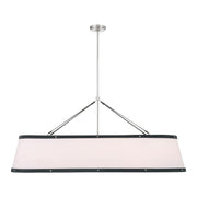 Callahan 6 Light 47.5" Linear Oval Pendant in Polished Nickel