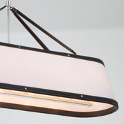 Callahan 6 Light 47.5" Linear Oval Pendant in Polished Nickel
