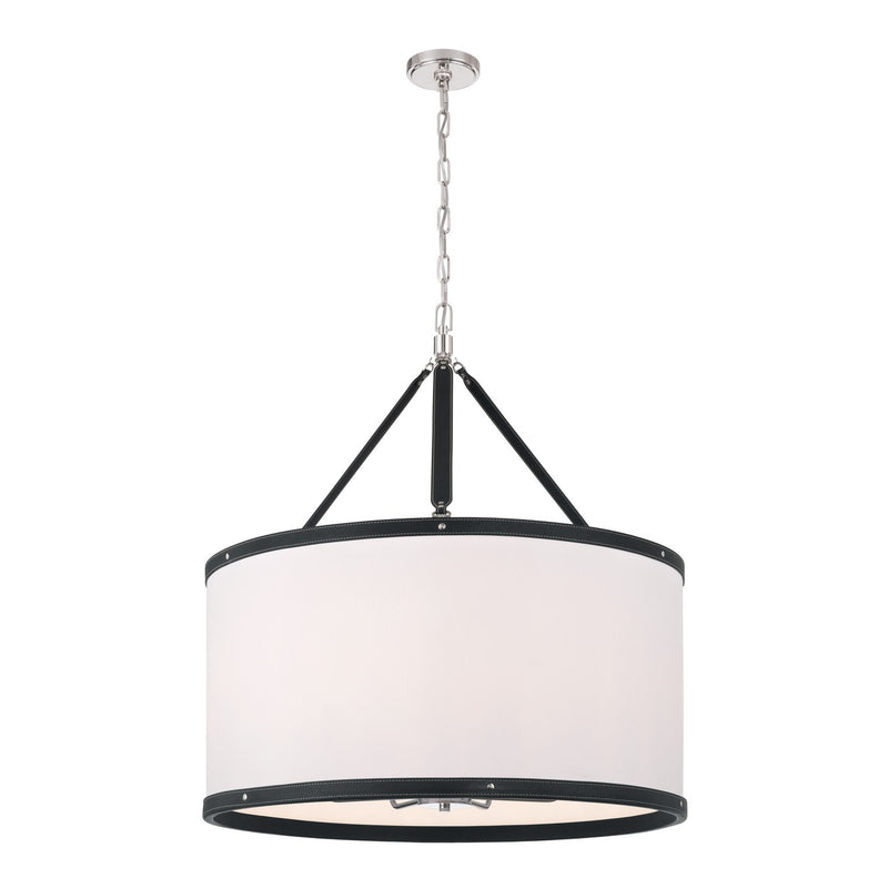 Callahan 8 Light 28" Pendant in Polished Nickel