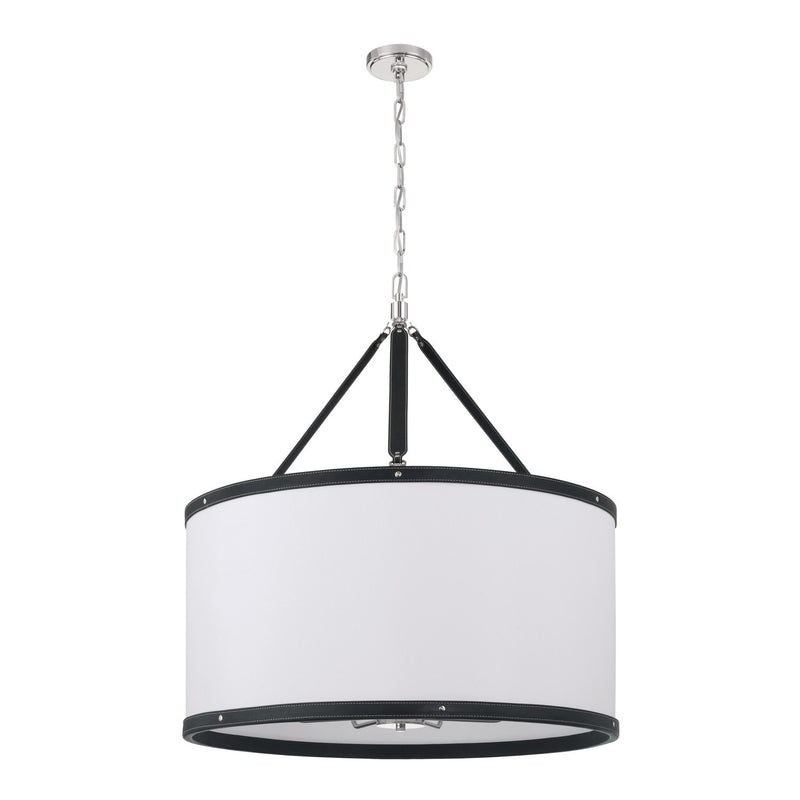 Callahan 8 Light 28" Pendant in Polished Nickel