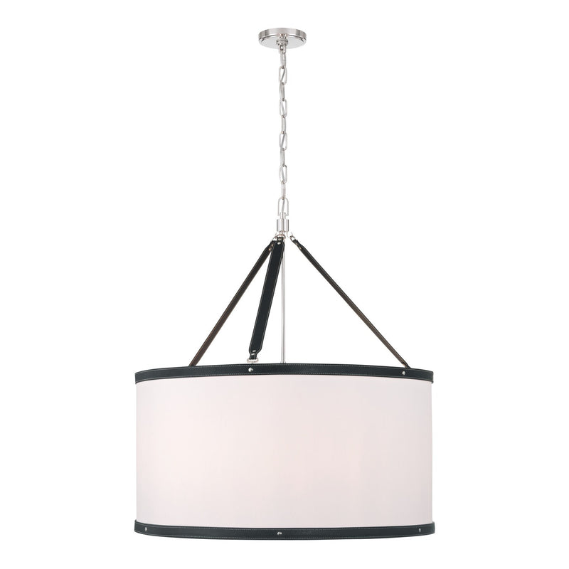 Callahan 8 Light 28" Pendant in Polished Nickel