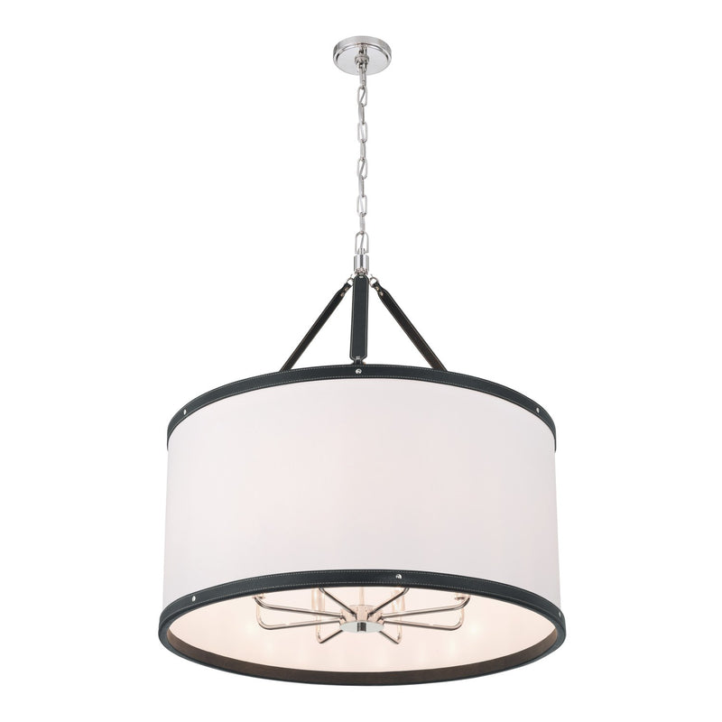 Callahan 8 Light 28" Pendant in Polished Nickel