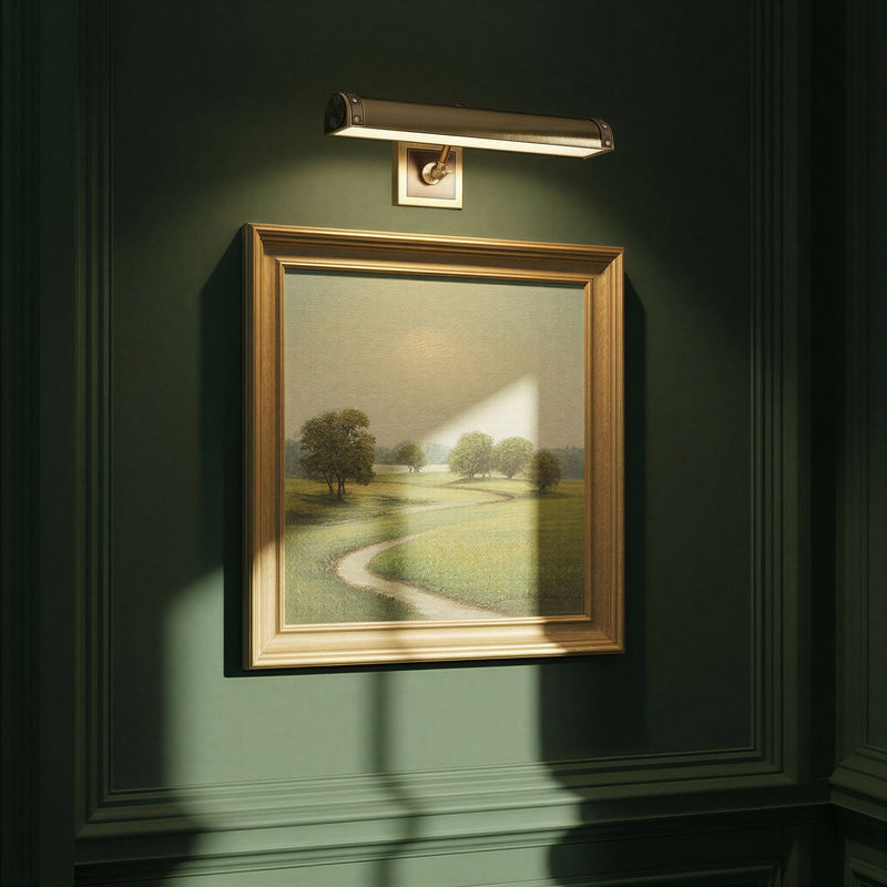 Callahan 1 Light 20.25" Integrated LED Picture Light in Luxe Gold in a room setting