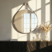Callahan 17.75" Mirror in Polished Nickel in a room setting