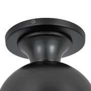 Capsule 1 Light 8" Outdoor Semi Flush Mount in Matte Black + Textured Gold