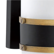 Capsule 1 Light 6" Outdoor Sconce in Matte Black + Textured Gold