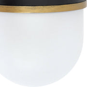Capsule 1 Light 6" Outdoor Sconce in Matte Black + Textured Gold