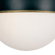 Capsule 2 Light 12" Outdoor Flush Mount in Matte Black + Textured Gold