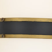 Capsule 2 Light 8" Outdoor Sconce in Matte Black + Textured Gold