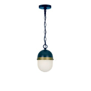Capsule 3 Light 12.25" Outdoor Pendant in Matte Black + Textured Gold