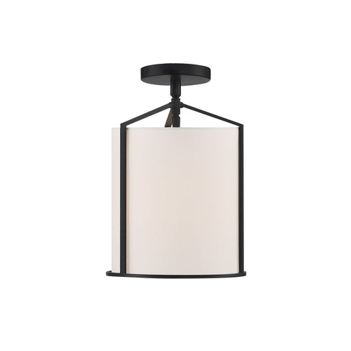 Carlyn 1 Light 10" Semi Flush Mount in Black
