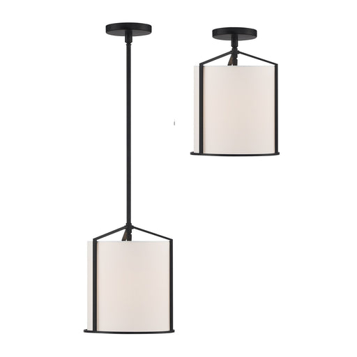 Carlyn 1 Light 10" Semi Flush Mount in Black