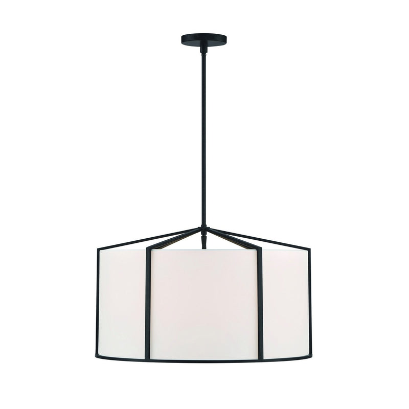 Carlyn 6 Light 24" Pendant in Black