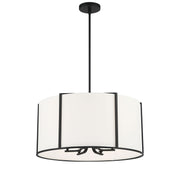 Carlyn 6 Light 24" Pendant in Black