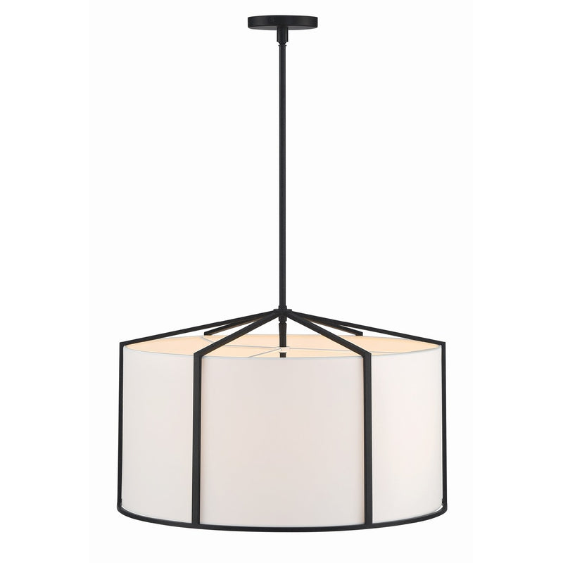 Carlyn 6 Light 24" Pendant in Black