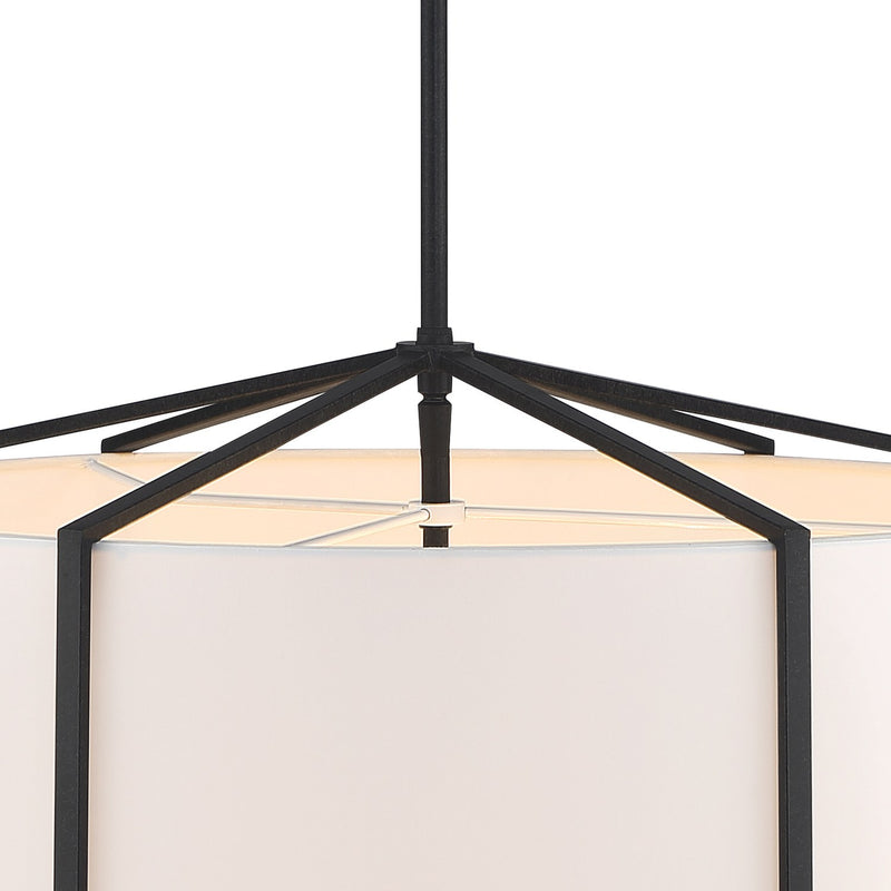 Carlyn 6 Light 24" Pendant in Black