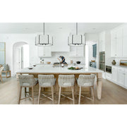 Carlyn 6 Light 24" Pendant in Black in a room setting