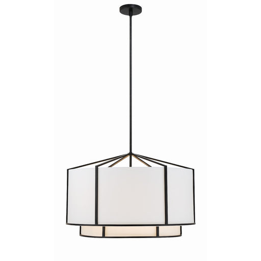 Carlyn 6 Light 28" Pendant in Black