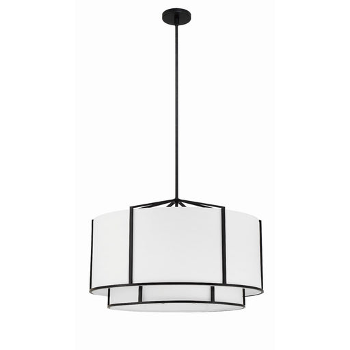 Carlyn 6 Light 28" Pendant in Black