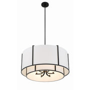 Carlyn 6 Light 28" Pendant in Black