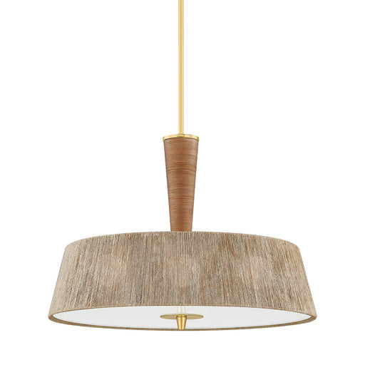 George 30" 3-Light Pendant in Aged Brass