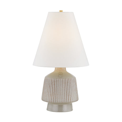 King Table Lamp in Aged Brass / Ceramic Cocoon