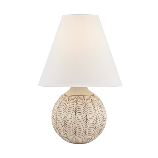 Capers Table Lamp in Aged Brass / Ceramic Ivory Petal