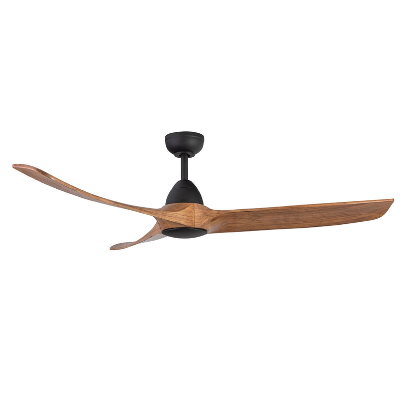 Baylor 60" Ceiling Fan in Matte Black/Natural Wood