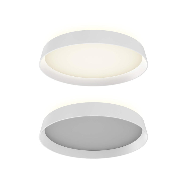 Aurora 12" Round Dual-Light Flush Mount in White