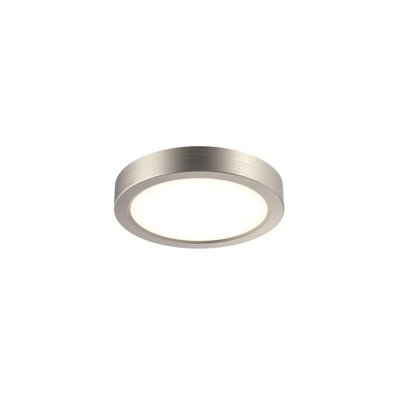 Delta 6" Round LED Flush Mount in Satin Nickel