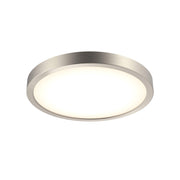 Delta 10" Round LED Flush Mount in Satin Nickel