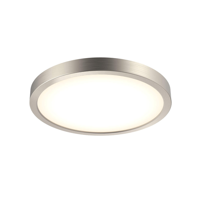 Delta 10" Round LED Flush Mount in Satin Nickel