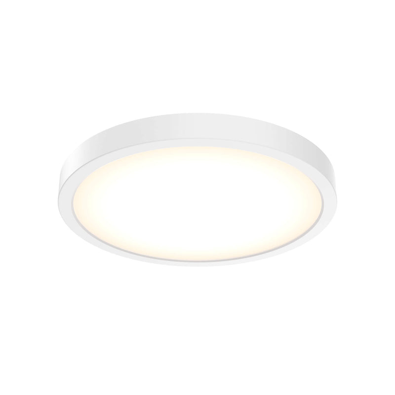 Delta 10" Round LED Flush Mount in White