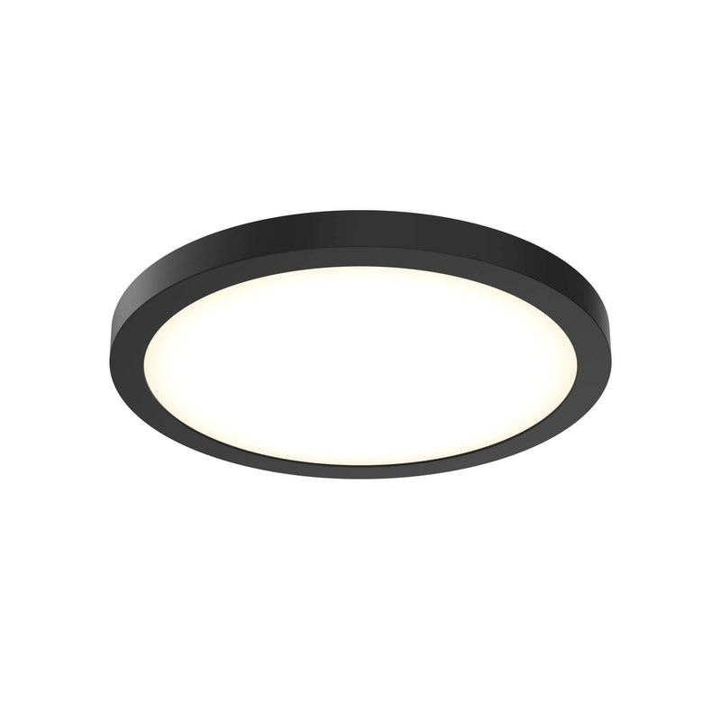 Delta 14" Round LED Flush Mount in Black