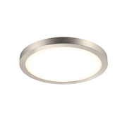 Delta 14" Round LED Flush Mount in Satin Nickel