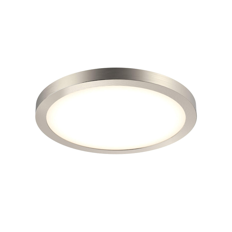 Delta 14" Round LED Flush Mount in Satin Nickel