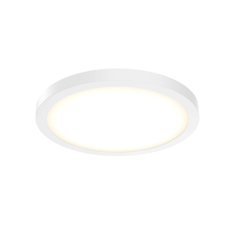 Delta 14" Round LED Flush Mount in White