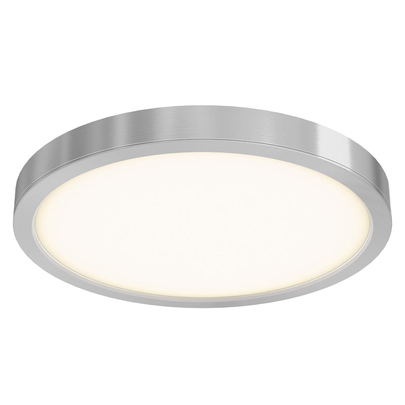 Delta 18" Round LED Flush Mount in Satin Nickel