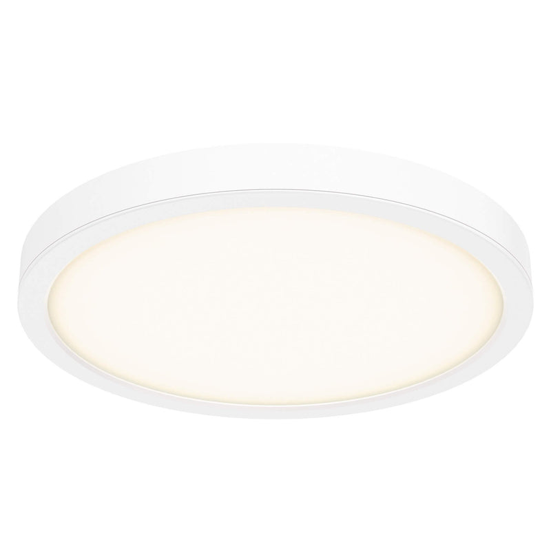 Delta 18" Round LED Flush Mount in White