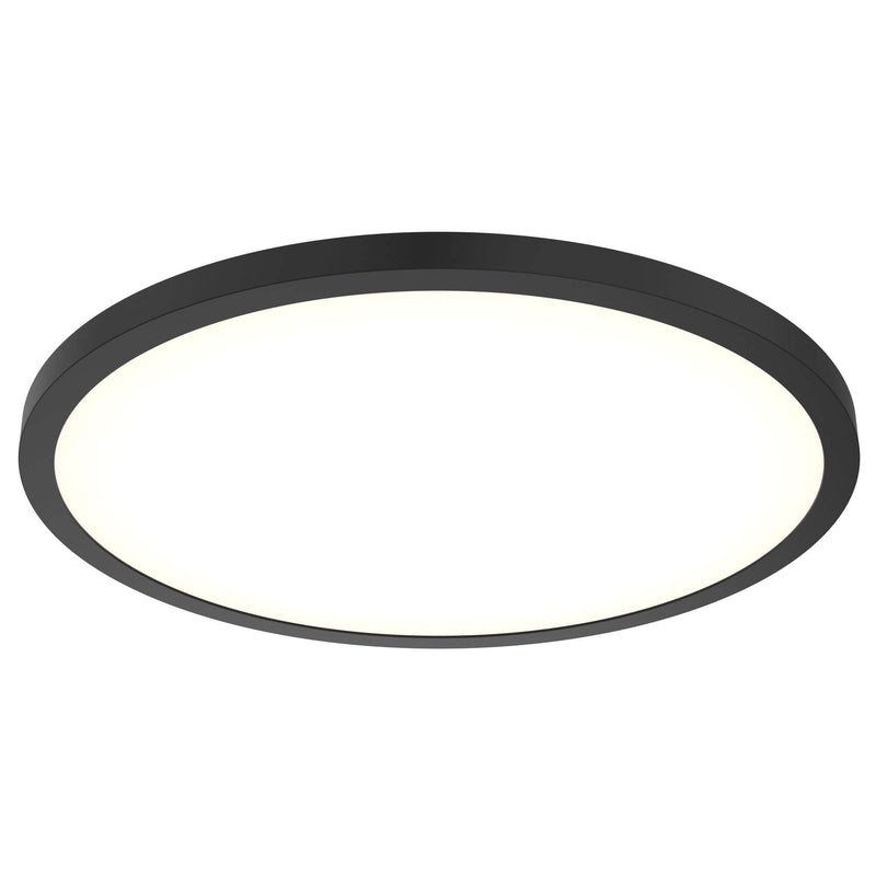 Delta 24" Round LED Flush Mount in Black