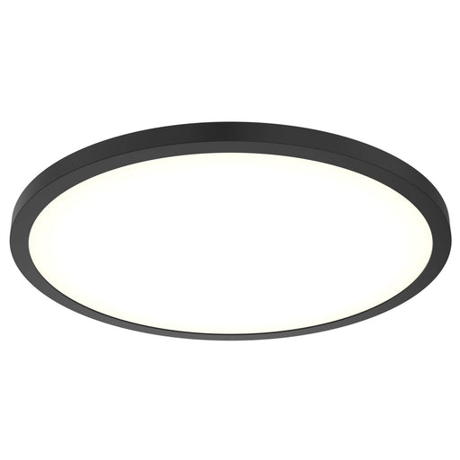 Delta 24" Round LED Flush Mount in Black