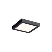 Delta 6" Square LED Flush Mount in Black
