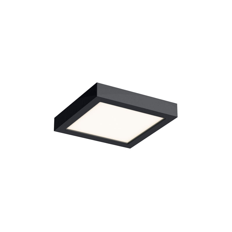 Delta 6" Square LED Flush Mount in Black
