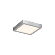 Delta 6" Square LED Flush Mount in Satin Nickel