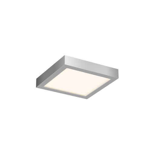 Delta 6" Square LED Flush Mount in Satin Nickel